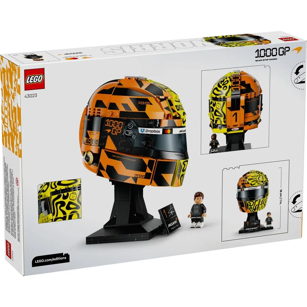 Lego Editions Capacete Lando Norris da Equipe McLaren Mastercard F1® - 43023