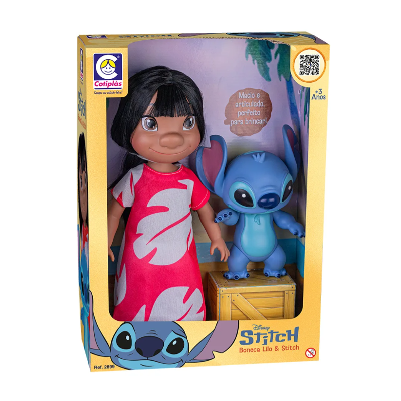 Boneca Lilo e Stitch 38cm Disney - Cotiplás