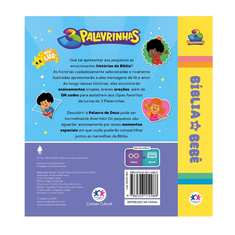 3 Palavrinhas Bíblia do bebê - Ciranda Cultura