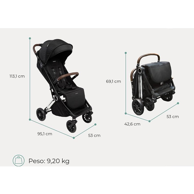 Carrinho Nivola de Bebê Preto Lunar - Infanti