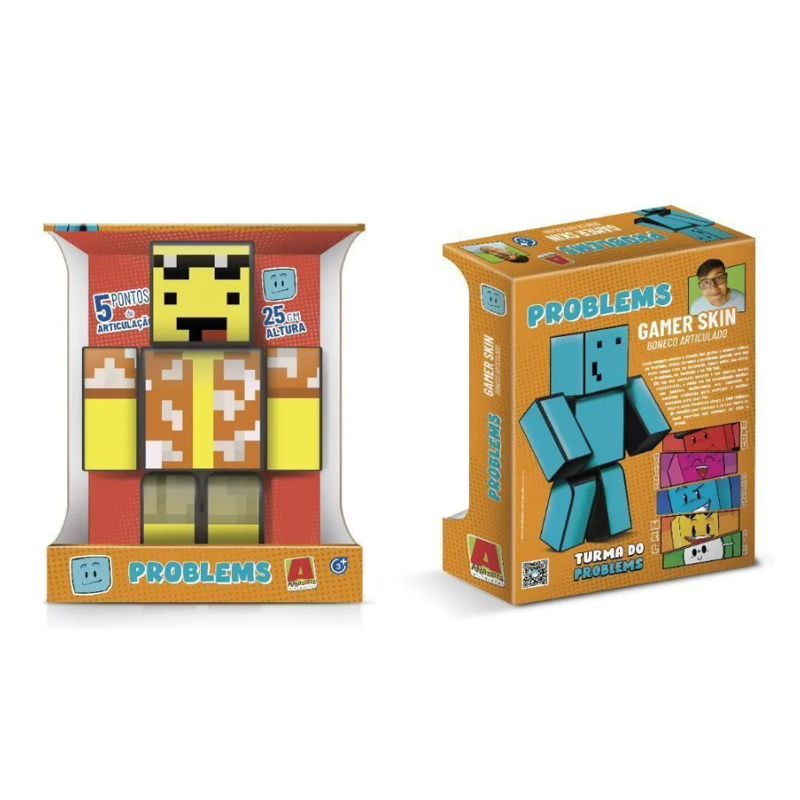 Boneco Streamer Mel Minecraft 25cm - Algazarra