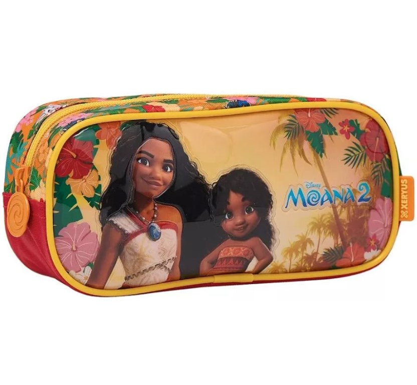 Kit Mochila de Rodinhas Moana 2 Lancheira E Estojo Escolar