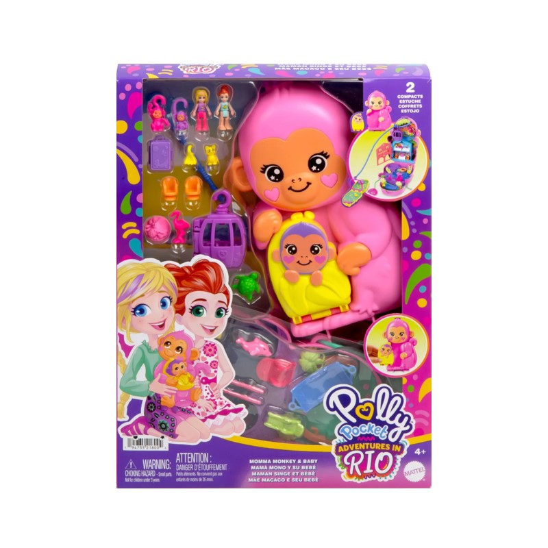 Playset Polly Pocket Mãe e Bebê - Mattel