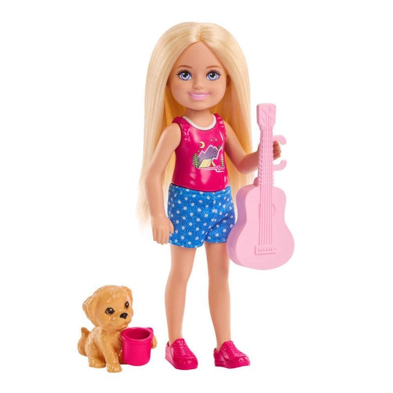 Barbie Chelsea com Cachorrinho e Kit Camping - Mattel