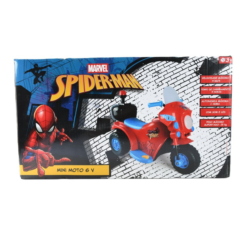 Mini Moto Elétrica Infantil Spider Man 6V - Brink Center