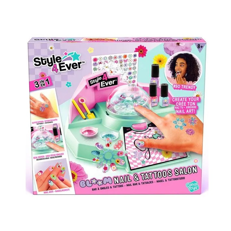 Kit de Unhas e Tatuagem Bloom - Fun