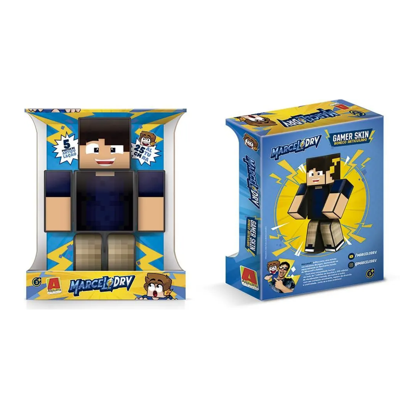 Boneco Minecraft Marcelo Drv Streamer 25Cm - Algazarra