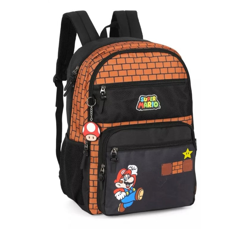 Mochila de Costas Escolar Infantil Super Mario Bros