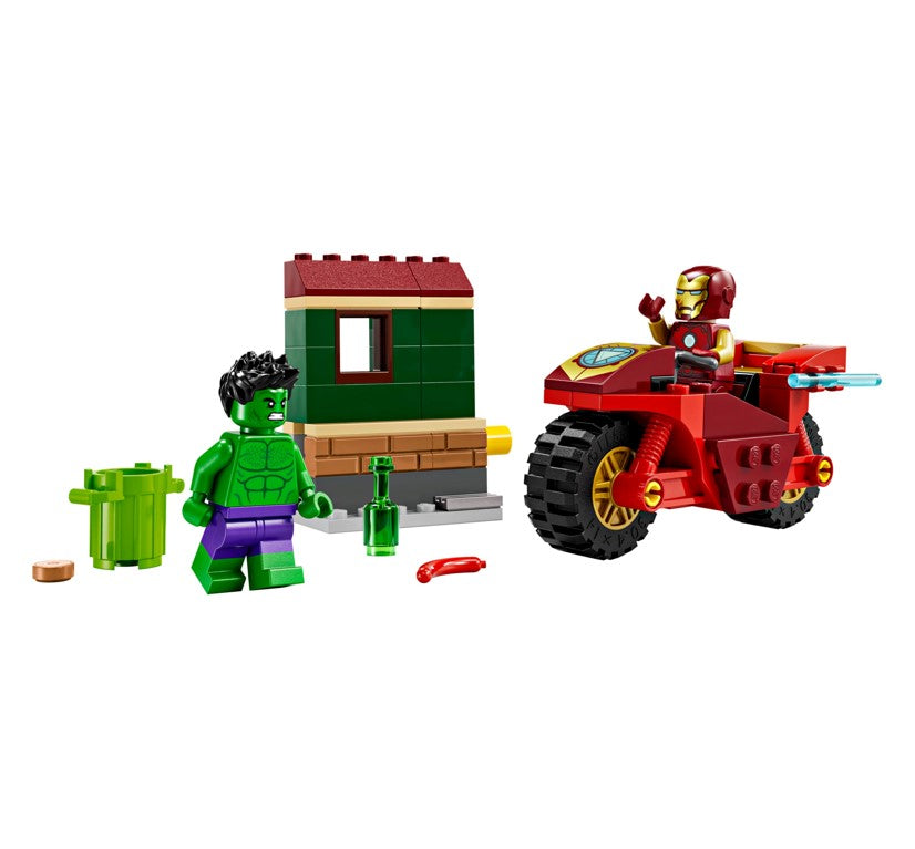 Lego Marvel Homem de Ferro com Motocicleta e o Hulk 76287