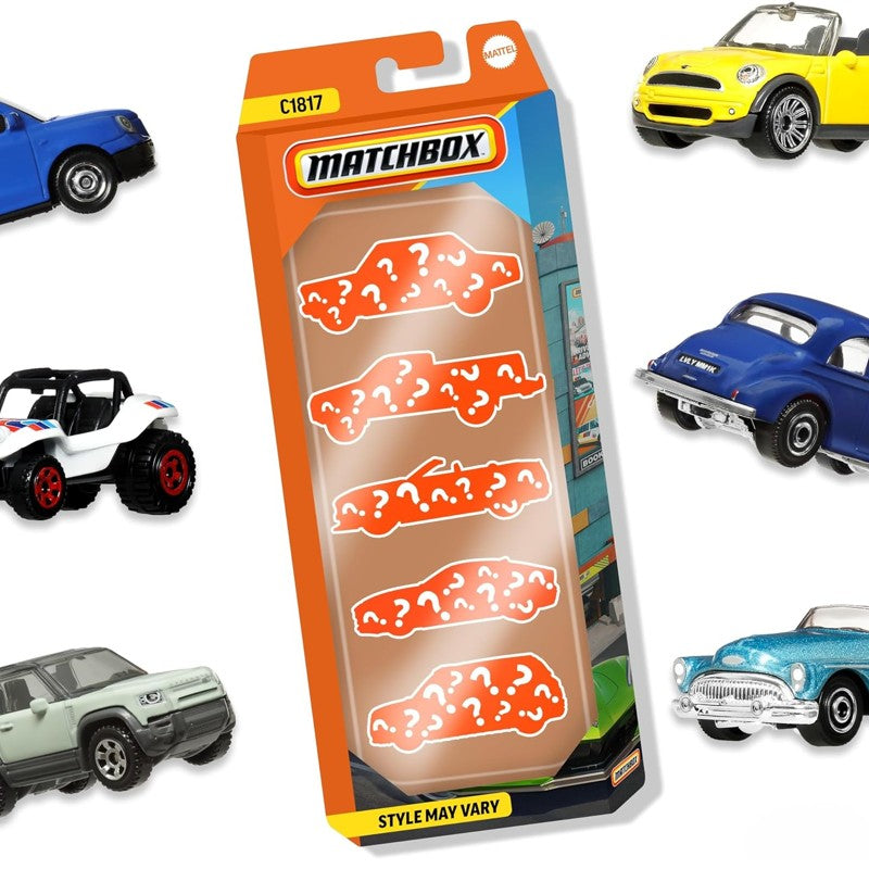 Matchbox Basics Pacote 5 Carros Surpresa - Mattel