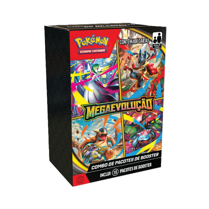 Mini Box Cartas de Pokémon Mega Evolução - Copag