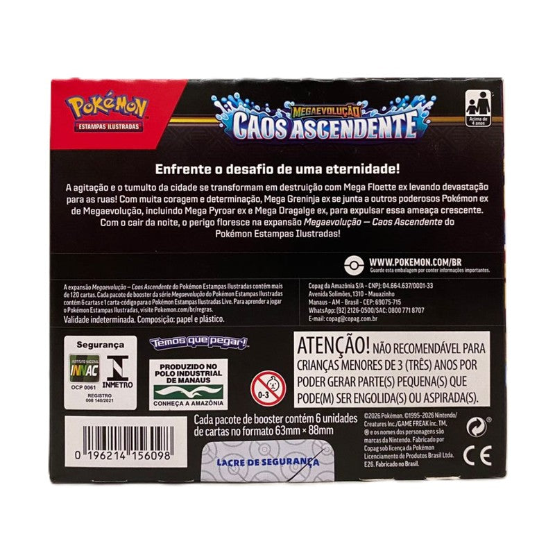 Pokémon Caixa com 36 Booster Caos Ascendente Português - Copag
