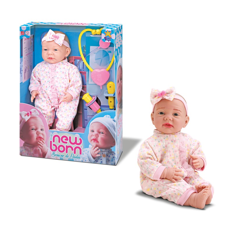 Boneca New Born Brincar de Dodói - Divertoys