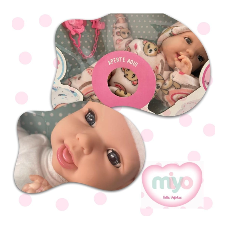 Boneca Miyo Menina Com Sons De Bebê - Cotiplas