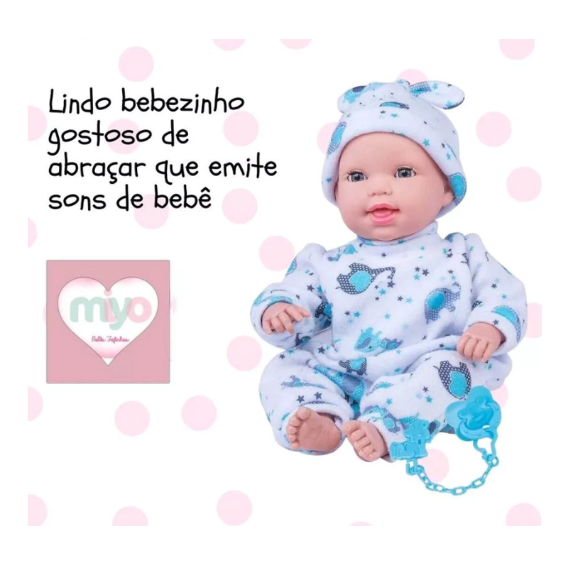 Boneca Miyo Menino Com Sons De Bebê - Cotiplás