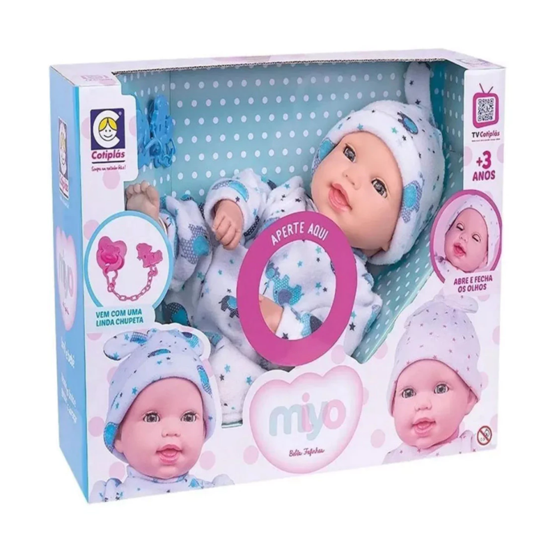 Boneca Miyo Menino Com Sons De Bebê - Cotiplás