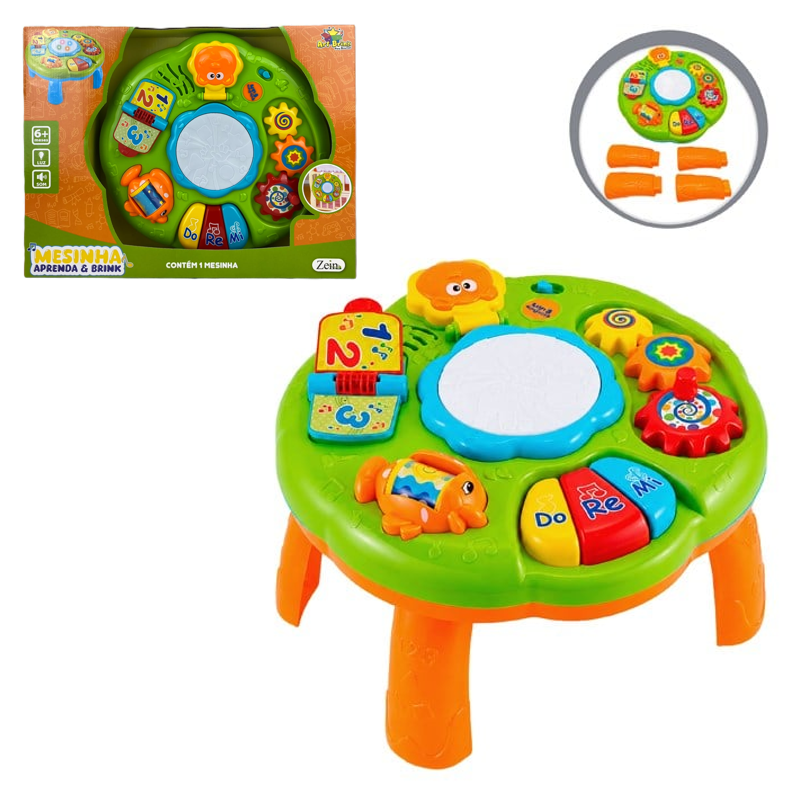 Mesa Interativa Infantil com Luz e Som - Zein