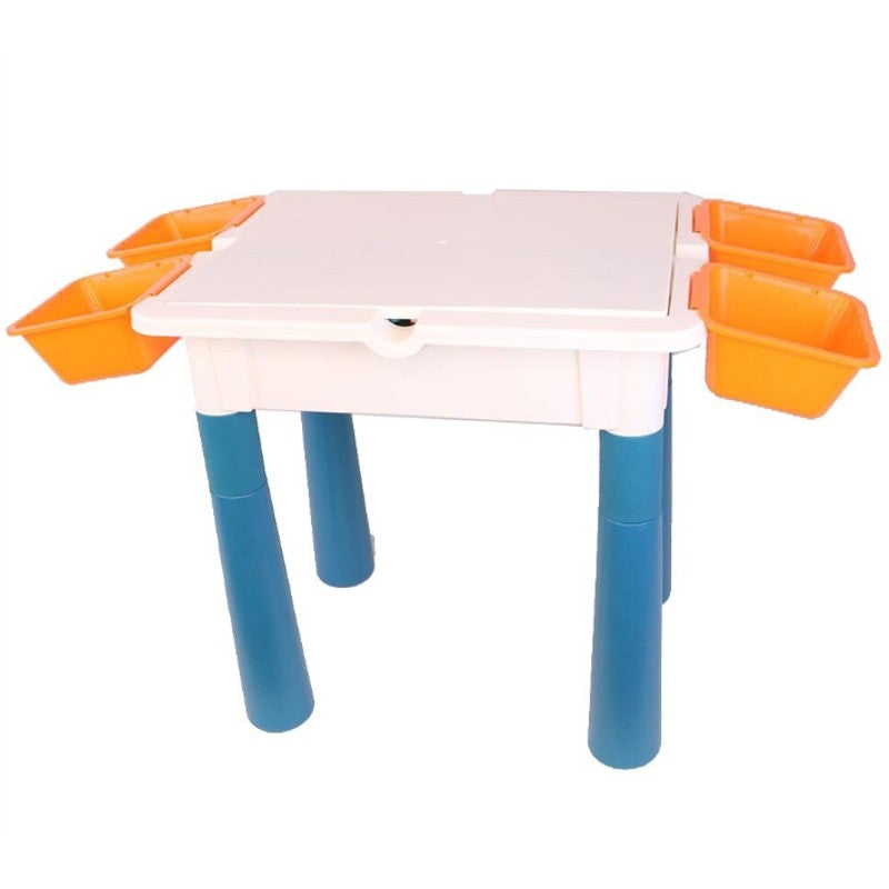 Mesinha de Atividades Infantil com Blocos de montar Azul  - Shiny Toys