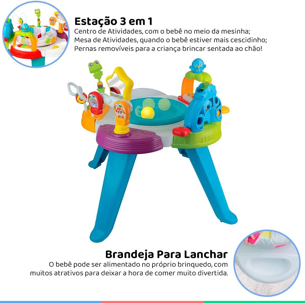 Mesinha Centro De Atividades Do Bebê 2 em 1 - Winfun