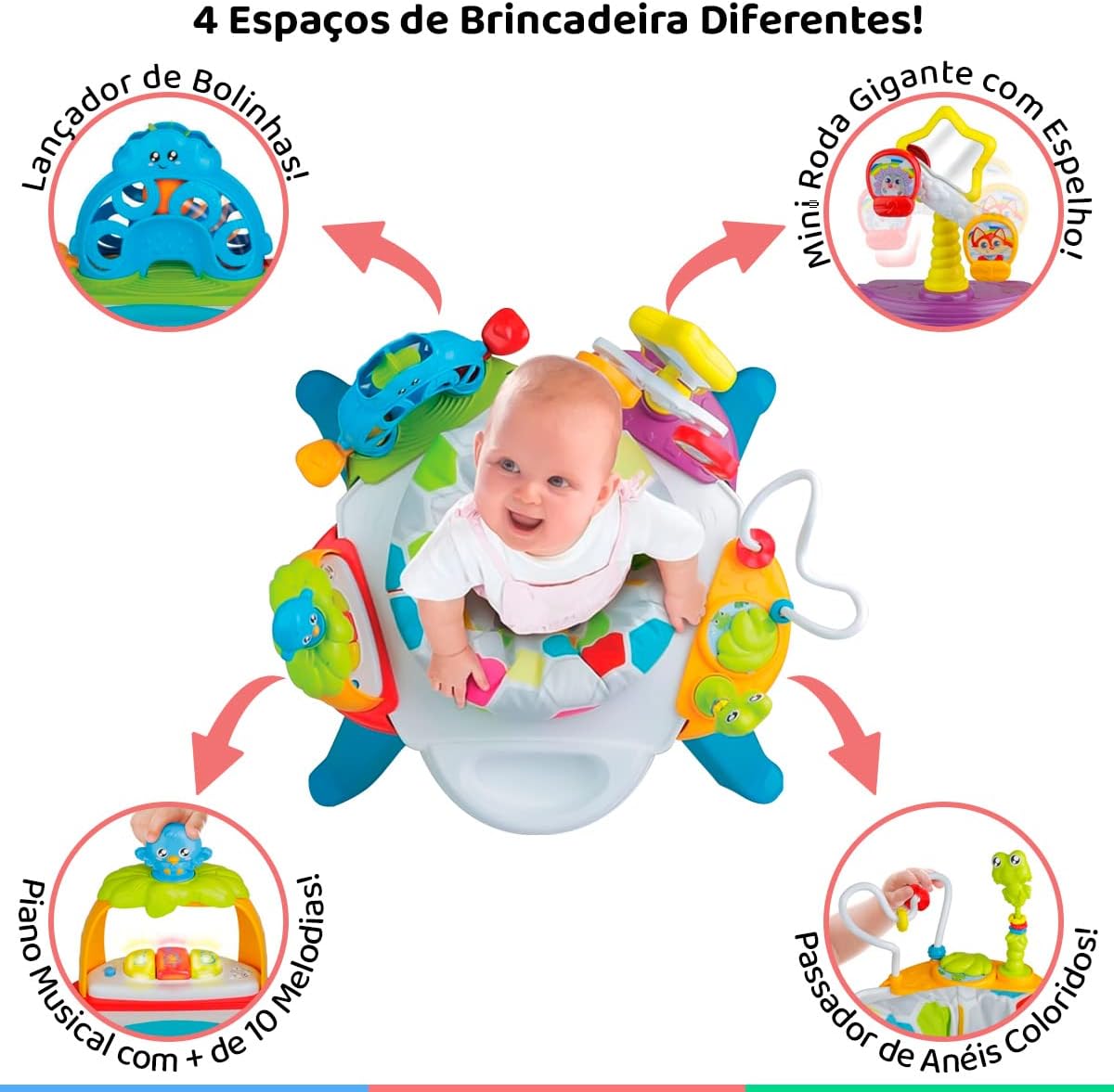 Mesinha Centro De Atividades Do Bebê 2 em 1 - Winfun