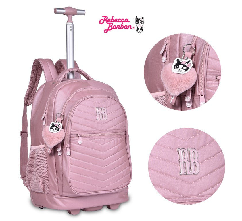Mochila Escolar RB Rebecca Bonbon Carrinho Metalizada