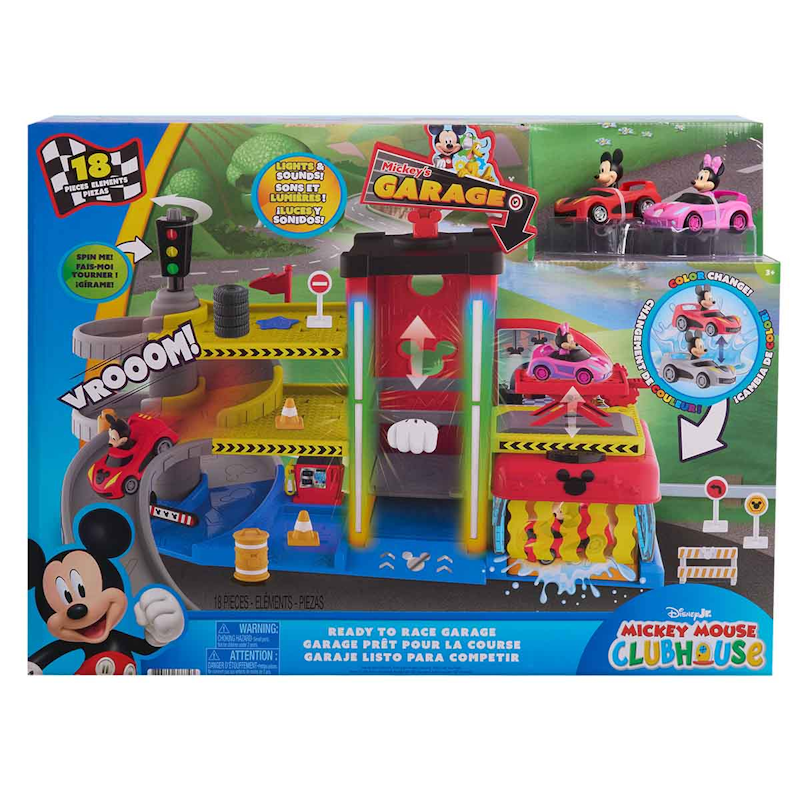 Playset Garagem do Mickey Mouse com 2 Carrinhos - Sunny