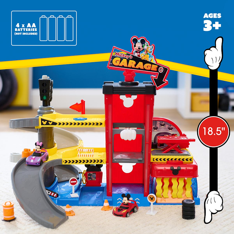 Playset Garagem do Mickey Mouse com 2 Carrinhos - Sunny