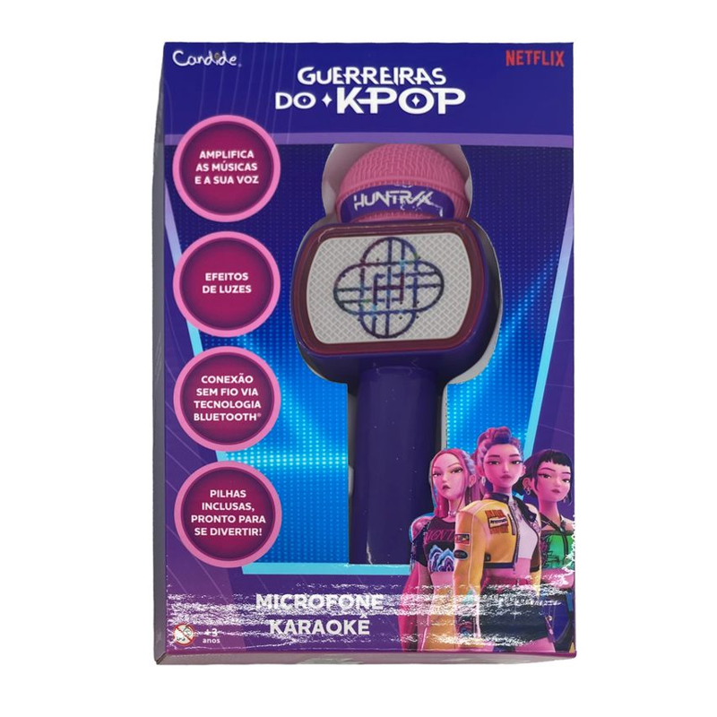 Microfone Musical com Bluetooth Guerreiras do K-Pop - Candide