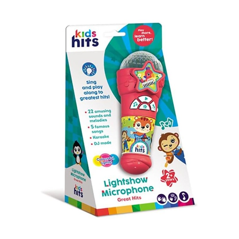Microfone Musical Vermelho com Luz e Som - Shiny Toys
