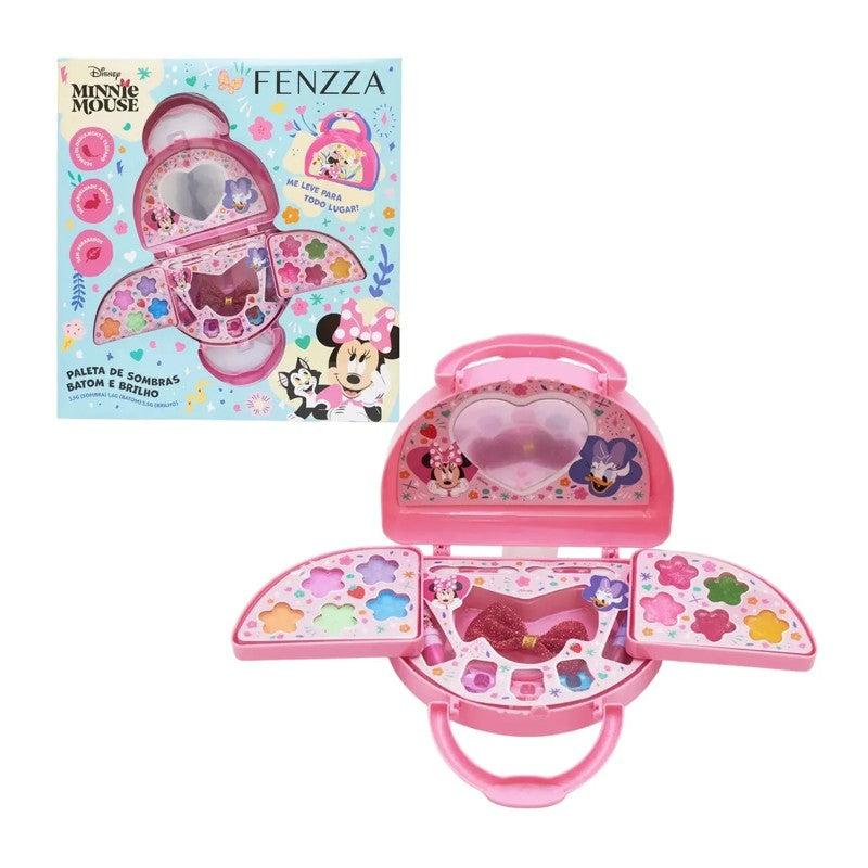 Paleta de Sombras Batom e Brilho Minnie Mouse - Fenzza