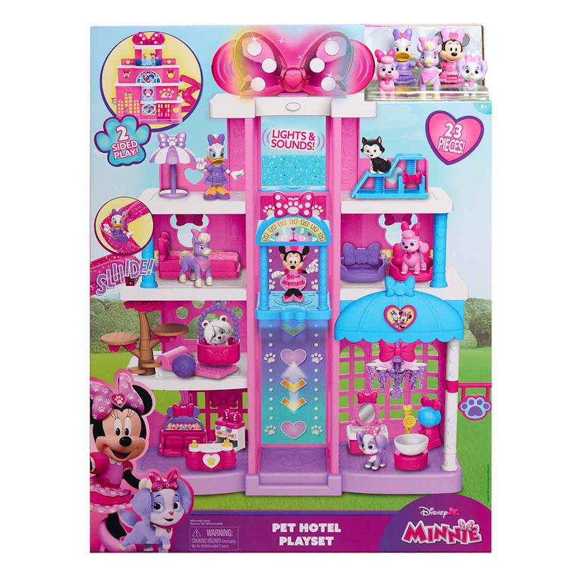 Playset Hotel Pet da Minnie Mouse com 5 Bonecos - Sunny