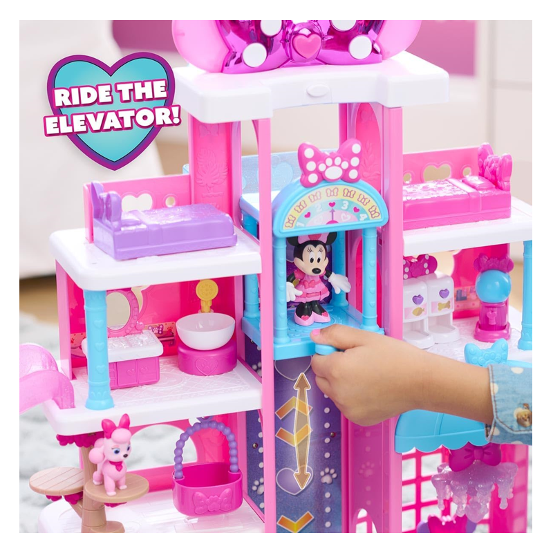 Playset Hotel Pet da Minnie Mouse com 5 Bonecos - Sunny