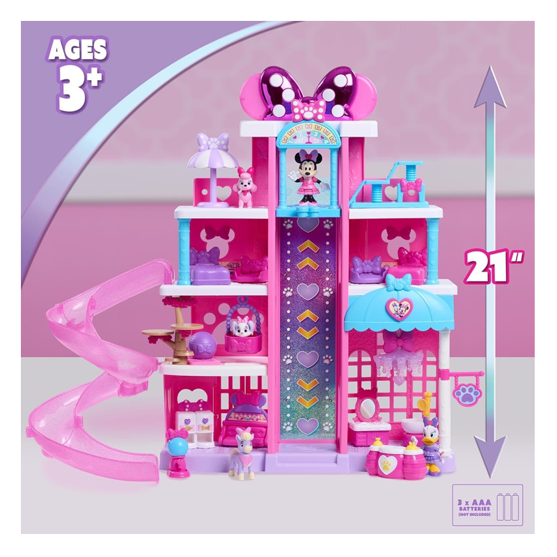 Playset Hotel Pet da Minnie Mouse com 5 Bonecos - Sunny