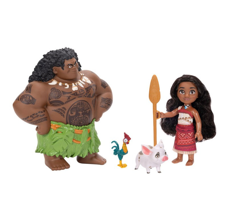 Kit Figura Moana 2 Disney Moana e Maui 15cm c/ Acessórios - Sunny