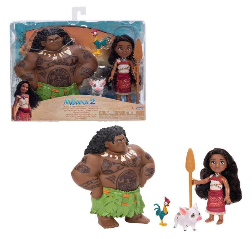 Kit Figura Moana 2 Disney Moana e Maui 15cm c/ Acessórios - Sunny