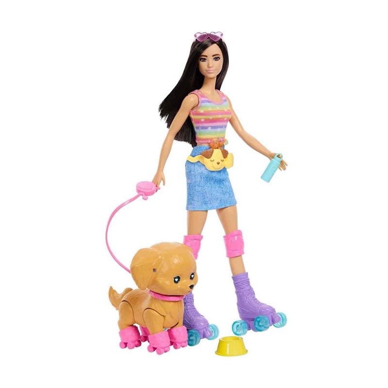 Barbie Patins e Corrida com Cachorrinho - Mattel