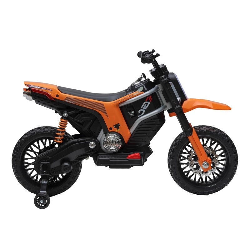 Moto Elétrica ZS Infantil 12V Laranja com rodinhas - Zippy