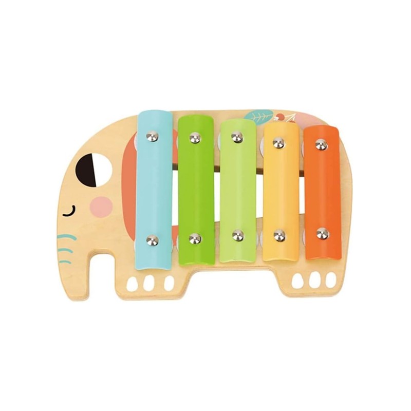 Caixa Musical Animais 6 Peças em Madeira - Tooky Toy