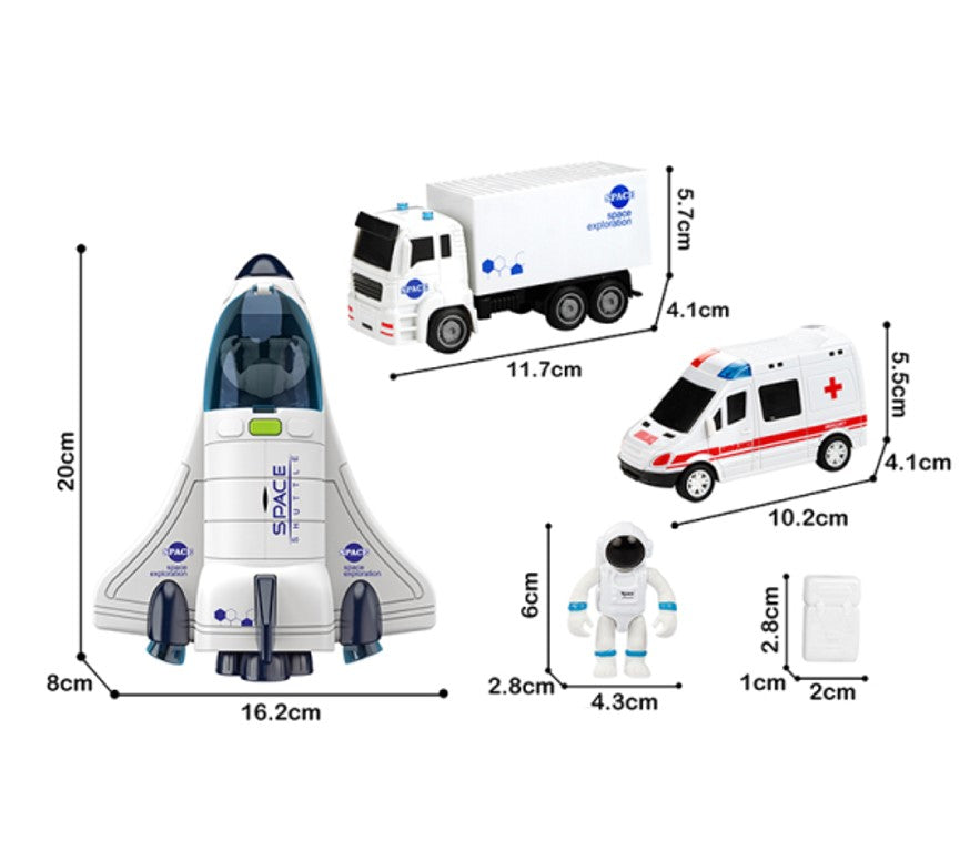 Playset Ônibus Espacial Com Astronauta e Veículos Space Set