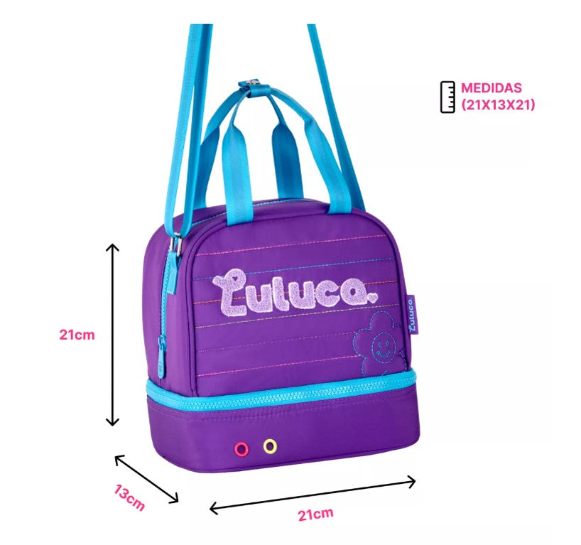 Kit Mochila Luluca Escolar Lancheira E Estojo LU24610