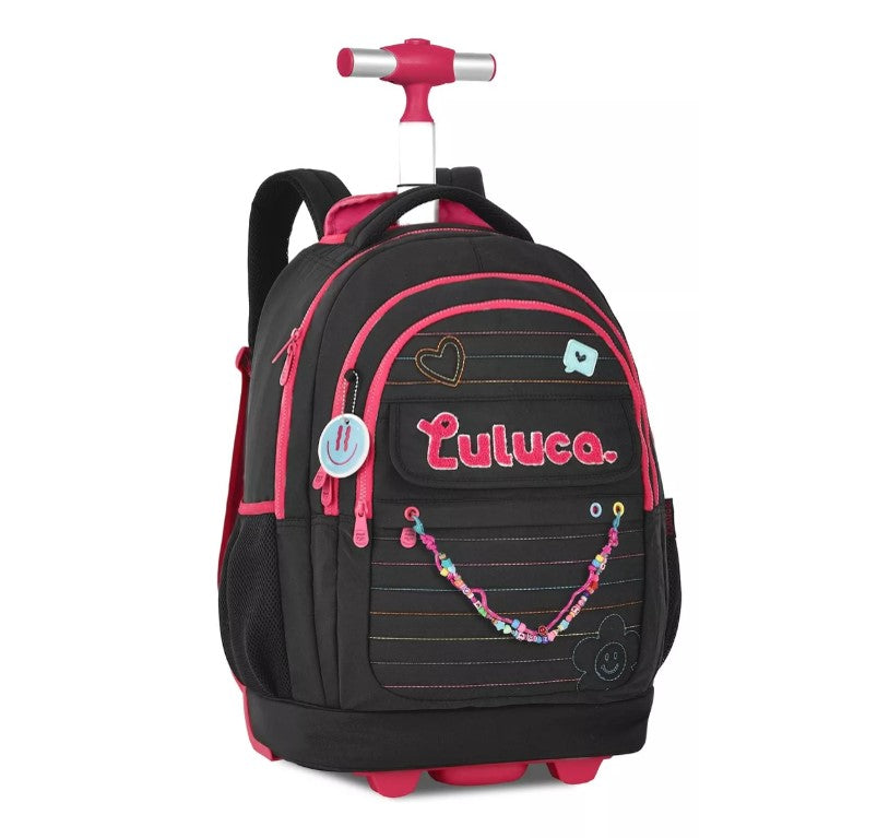 Mochila Carrinho Luluca Com Lancheira Térmica E Estojo Box