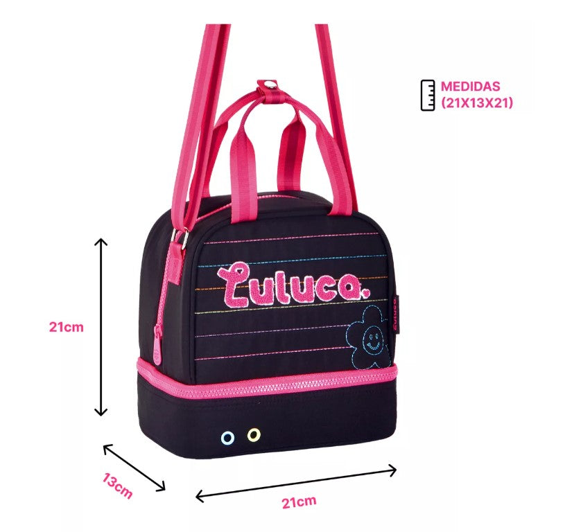 Kit Mochila Luluca Escolar Lancheira E Estojo LU24610
