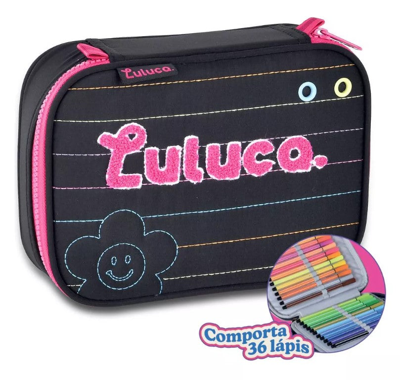 Mochila Carrinho Luluca Com Lancheira Térmica E Estojo Box