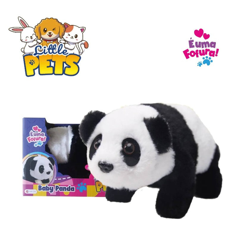 Pelúcia Panda Baby Com Som Little Pets - Shiny Toys