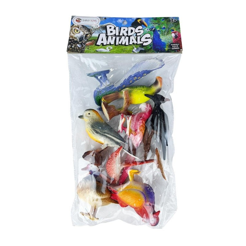 Kit Animais com 8 Passaros - Shiny Toys