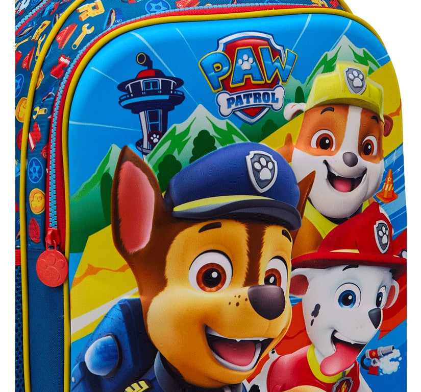 Mochila Escolar Costas 16 Patrulha Canina Paw Patrol Alto Relevo Xeryus