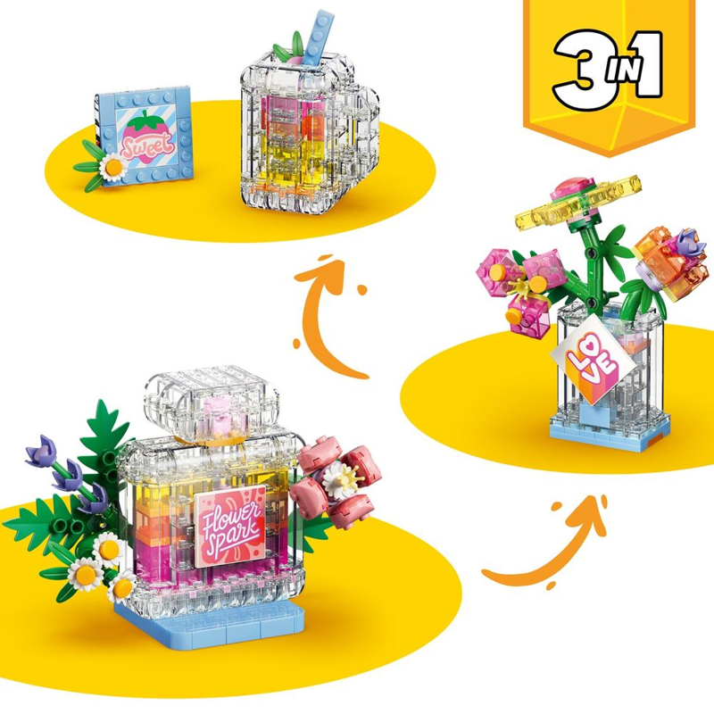 Lego Creator 3 em 1 Frasco de Perfume Decoração Floral - 31383