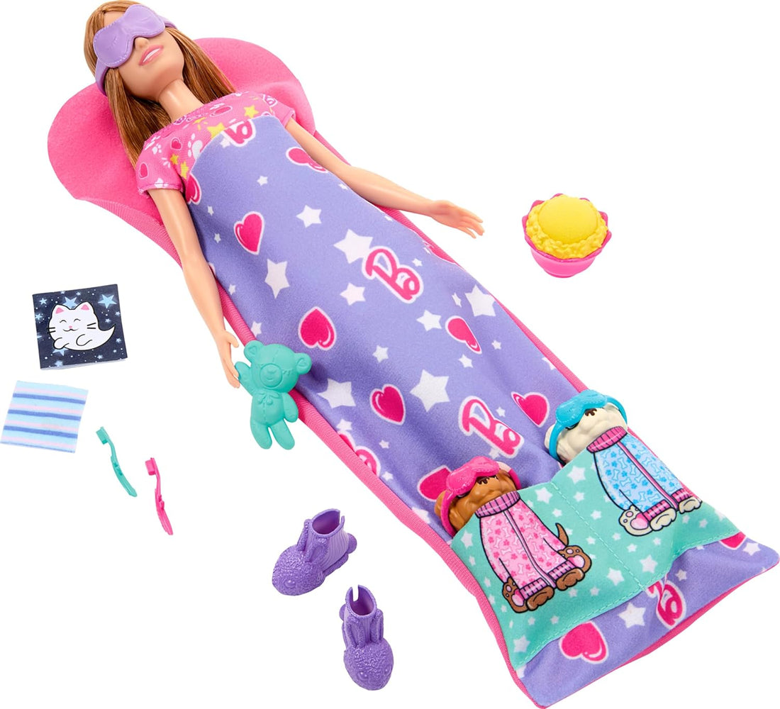 Barbie Festa Do Pijama Com Cachorrinhos Mattel HXN01