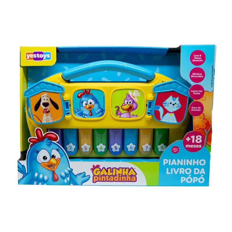 Pianinho Livro da Popo Galinha Pintadinha - Yes Toys