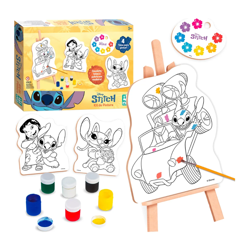 Kit de Pintura Infantil Disney Stitch - Nig